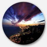 Barcelona Skyline Panorama - Architecture Circle Metal Wall Decor