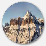 Overcast Sky over Italian Alps - Landscape Circle Metal Wall Decor