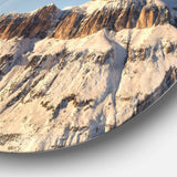 Overcast Sky over Italian Alps - Landscape Circle Metal Wall Decor