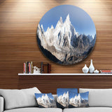 Mount Everest Glacier Panorama - Landscape Metal Circle Wall Art