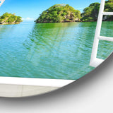Open Window to Ocean Islets - Landscape Circle Metal Wall Decor