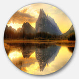 Vermillion Lake Sunrise in Banff Park - Landscape Circle Metal Wall Decor