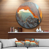 Mesa Arch Canyon lands Utah Park - Landscape Circle Metal Wall Decor