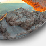 Mesa Arch Canyon lands Utah Park Landscape Metal Circle Wall Art