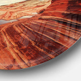 Vermillion Cliffs At Dawn View - Landscape Circle Metal Wall Decor