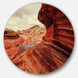 Vermillion Cliffs At Dawn View - Landscape Circle Metal Wall Decor