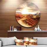Beautiful View of Bryce Canyon - Landscape Metal Circle Wall Art