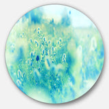 Light Blue Mountain Plain Flowers - Floral Metal Circle Wall Art