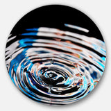 Beautiful Splash of Purple Water - Abstract Circle Metal Wall Decor