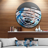 Beautiful Splash of Purple Water - Abstract Circle Metal Wall Decor