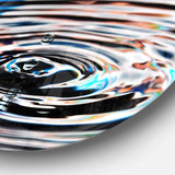 Beautiful Splash of Purple Water - Abstract Circle Metal Wall Decor