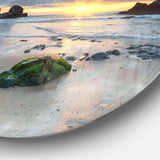 Beautiful Porthcothan Bay - Sea & Shore Metal Circle Wall Art