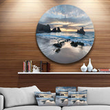 Beautiful Porthcothan Bay - Sea & Shore Circle Metal Wall Decor