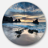 Beautiful Porthcothan Bay - Sea & Shore Circle Metal Wall Decor