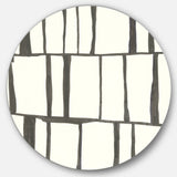 minimalist black and white I Geometric Metal Circle Wall Art