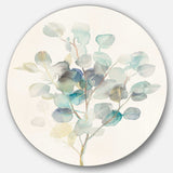 Eucalyptus leaves I - Floral Circle Metal Wall Decor