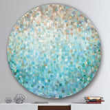 Blocked Abstract - Abstract Oversized Circle Metal Wall Art