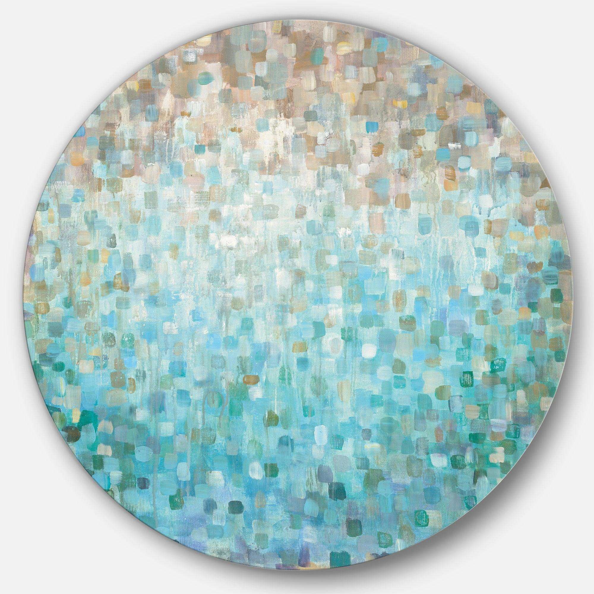 Blocked Abstract - Abstract Oversized Circle Metal Wall Art