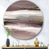 Purple Glam Storm I - Abstract Metal Circle Wall Art