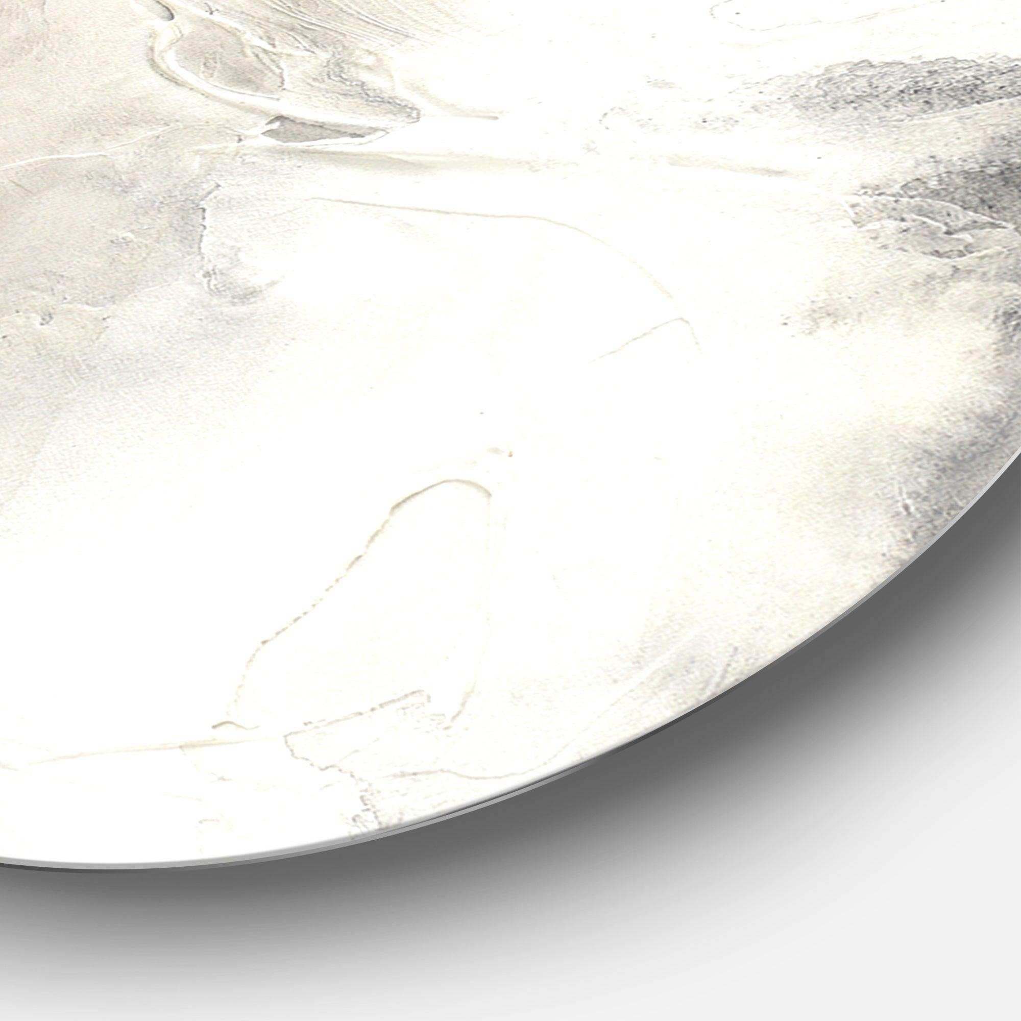 Gray Circles I - Abstract Large Metal Circle Wall Art