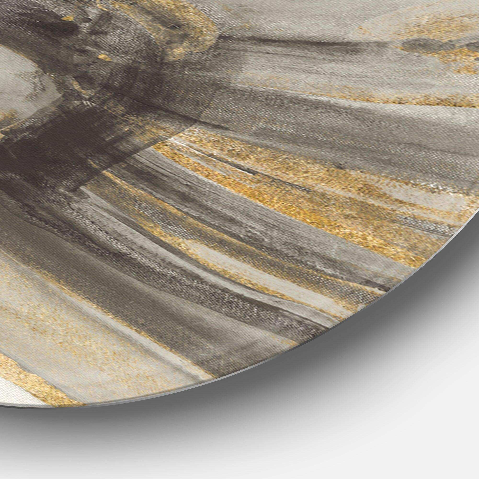 Glam Gold Canion - Abstract Circle Metal Wall Decor