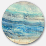Ocean Mineral Waves - Beach Circle Metal Wall Decor
