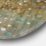 Brown Rain - Abstract Metal Circle Wall Art