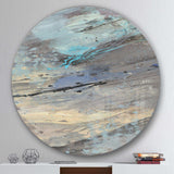 Rock Teal Panel I - Abstract Round Metal Wall Art