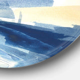 Metallic Gold Indigo I - Abstract Circle Metal Wall Decor