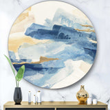 Metallic Gold Indigo II - Abstract Metal Circle Wall Art