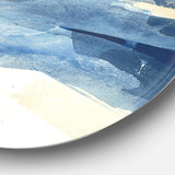 Metallic Gold Indigo II - Abstract Metal Circle Wall Art