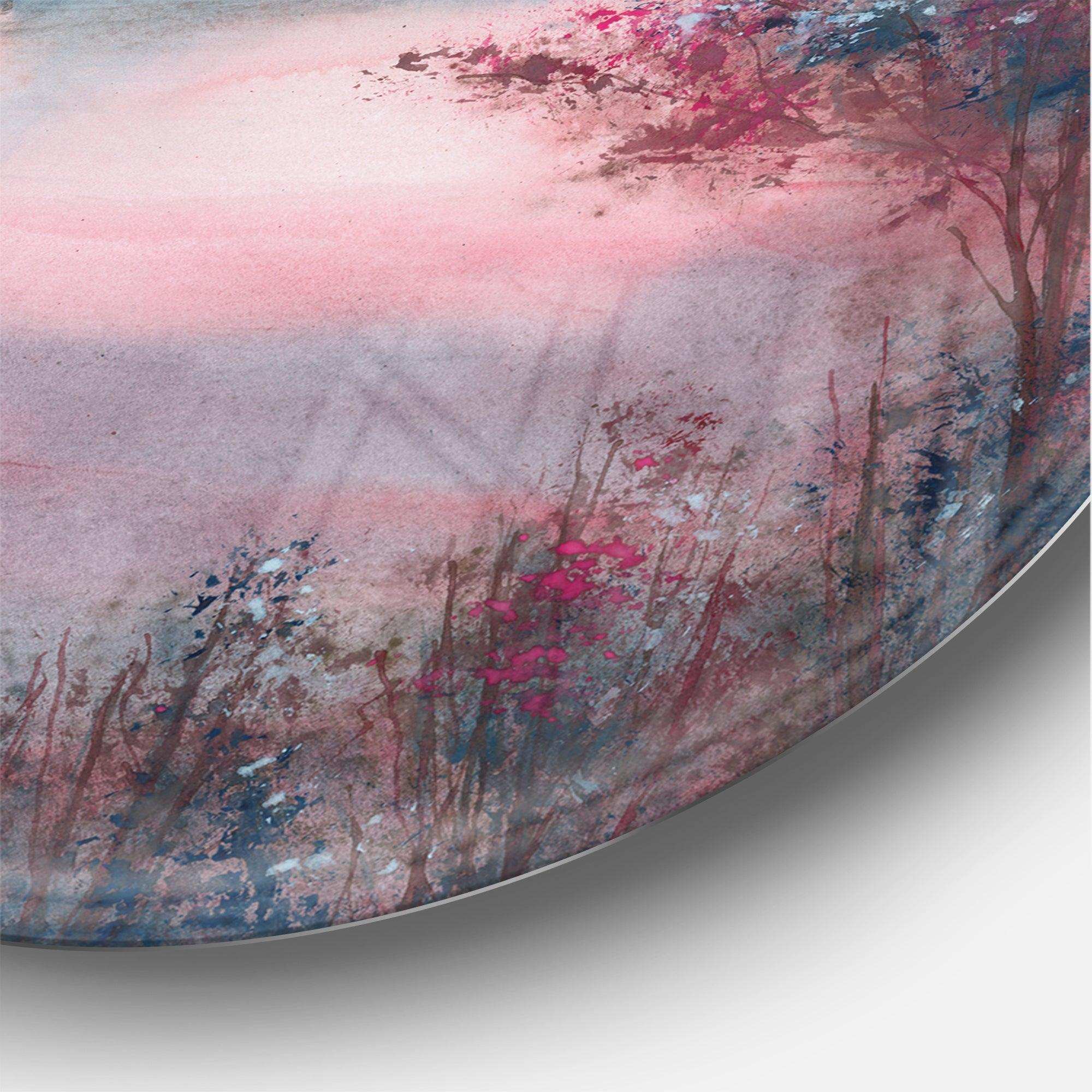 Quiet Time - Landscape Metal Circle Wall Art