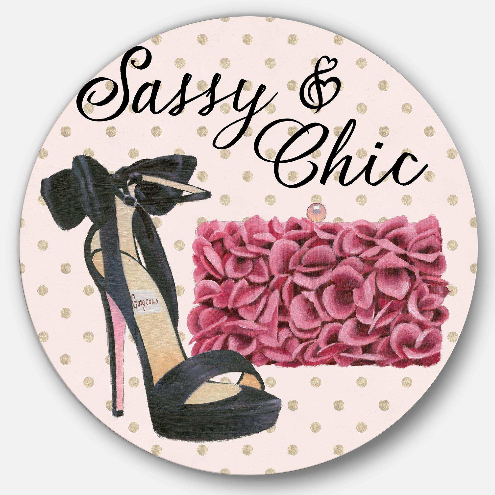 Glam fashion High Heels II - Fashion Circle Metal Wall Decor