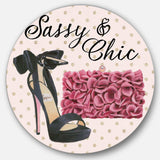 Glam fashion High Heels II - Fashion Circle Metal Wall Decor