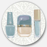 Glam cosmetics Blue accessories - Fashion Round Metal Wall Art