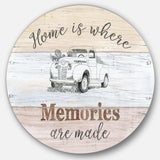 Farmhouse Moment Truck - Quotes and Sayings Circle Metal Wall Decor