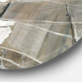 Grey Silver Geometric Composition - Abstract Metal Circle Wall Art