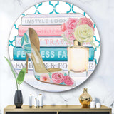 Pink Fashion high heels II - Fashion Metal Circle Wall Art