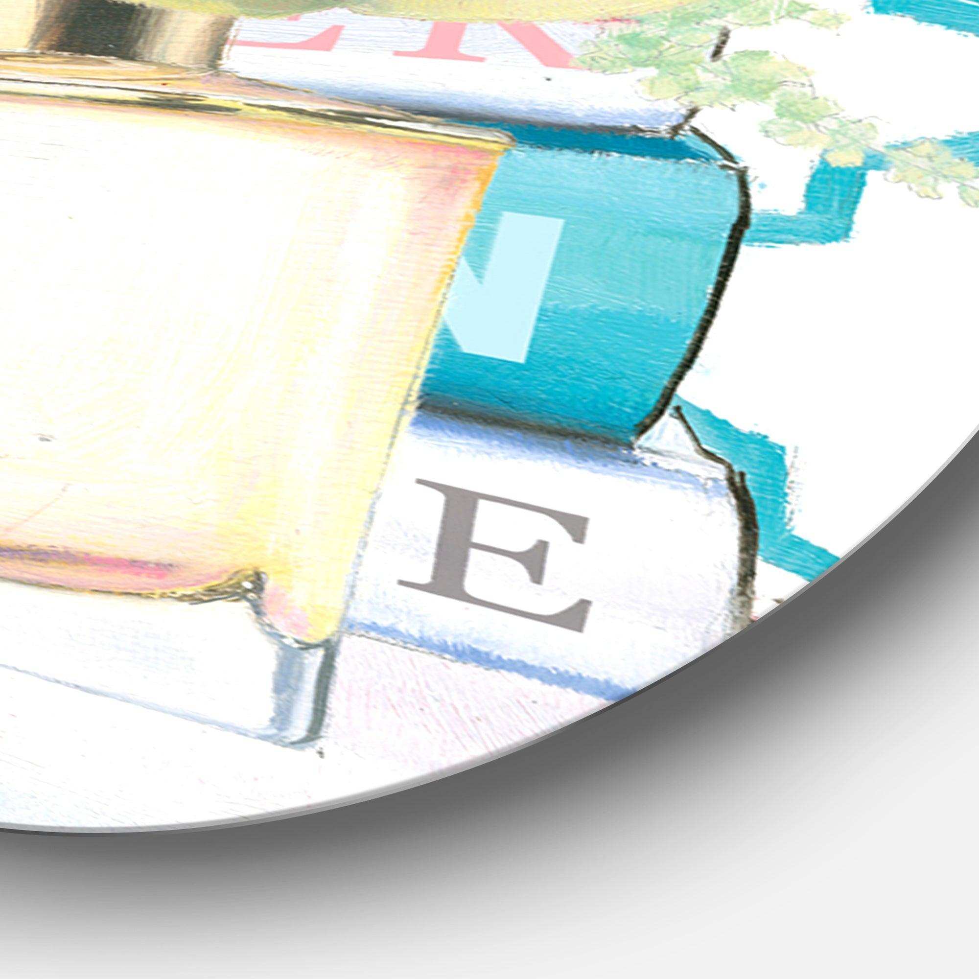 Pink Fashion high heels II - Fashion Metal Circle Wall Art