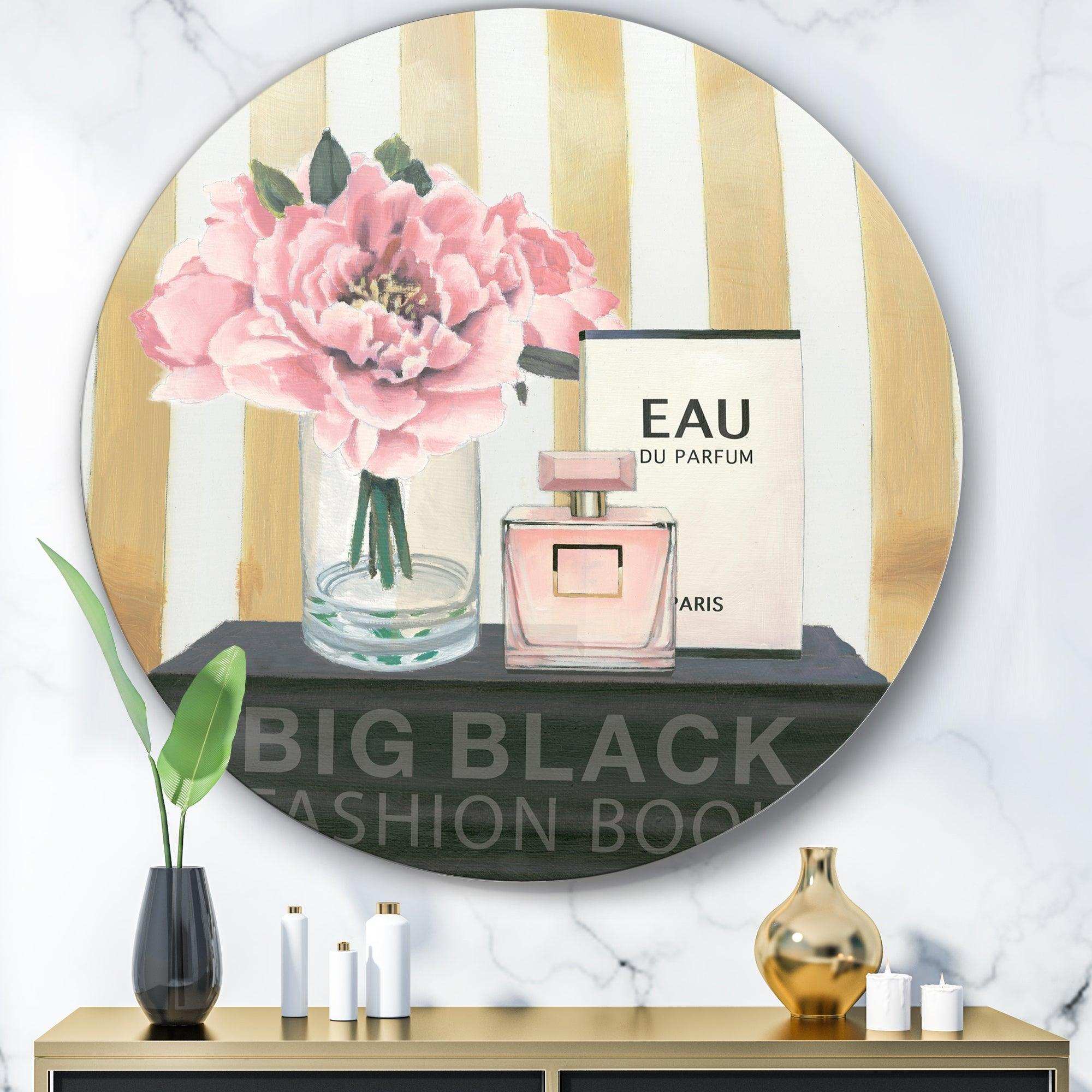 Glam & Fashion Parfum Boudoir III - Fashion Metal Circle Wall Art