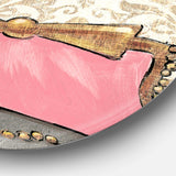 Gold Fabulous Life Style I - Fashion Metal Circle Wall Art