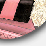 Gold Fabulous Life Style II - Fashion Round Metal Wall Art