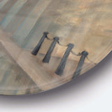 Paris Romance Couples II - Cityscapes Round Metal Wall Art