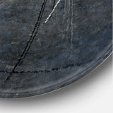 Teal Meets Grey Abstract Art - Abstract Circle Metal Wall Decor