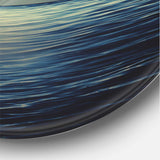 Super Moon Over The Sea II - Landscape Large Metal Circle Wall Art