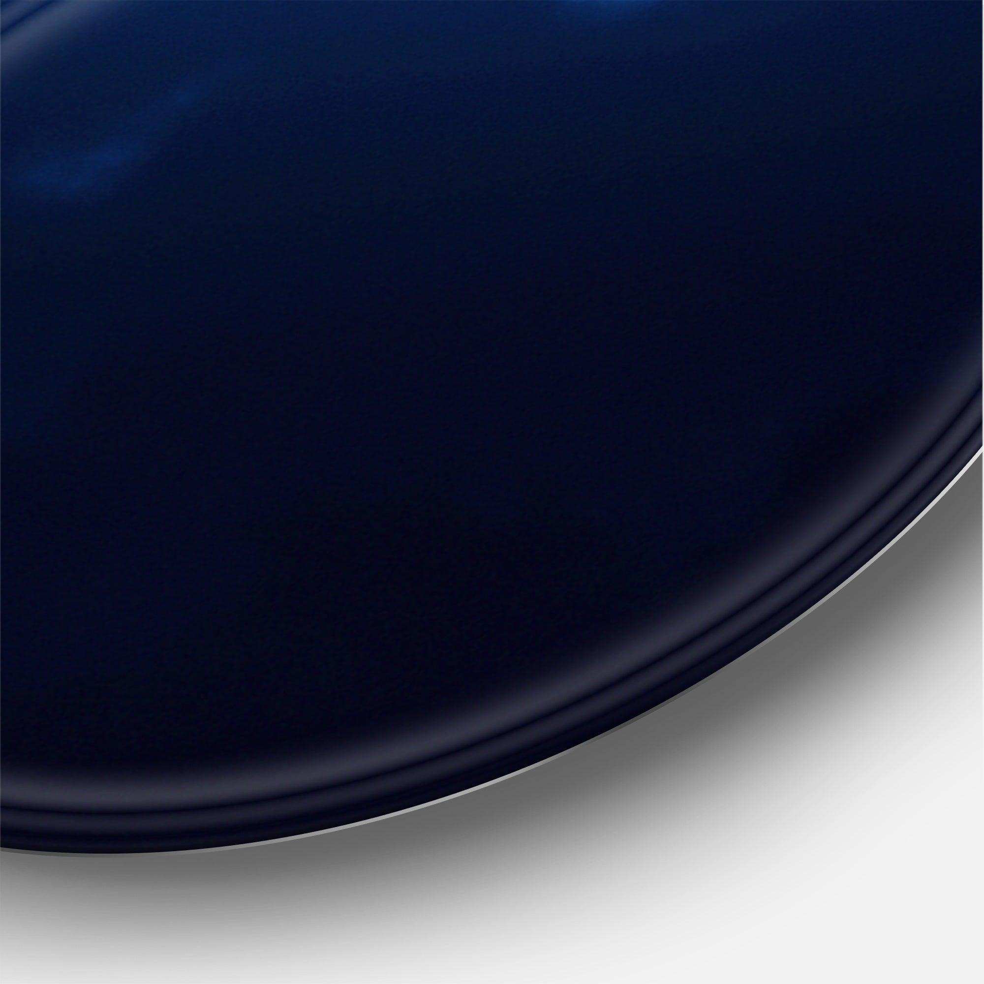 Full Moon In Cloudy Night Sky III - Landscape Round Metal Wall Art