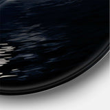 Full Moon In Cloudy Night Sky IV - Landscape Circle Metal Wall Decor