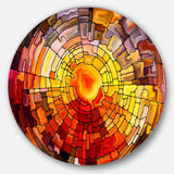 Return of Stained Glass - Abstract Metal Circle Wall Art