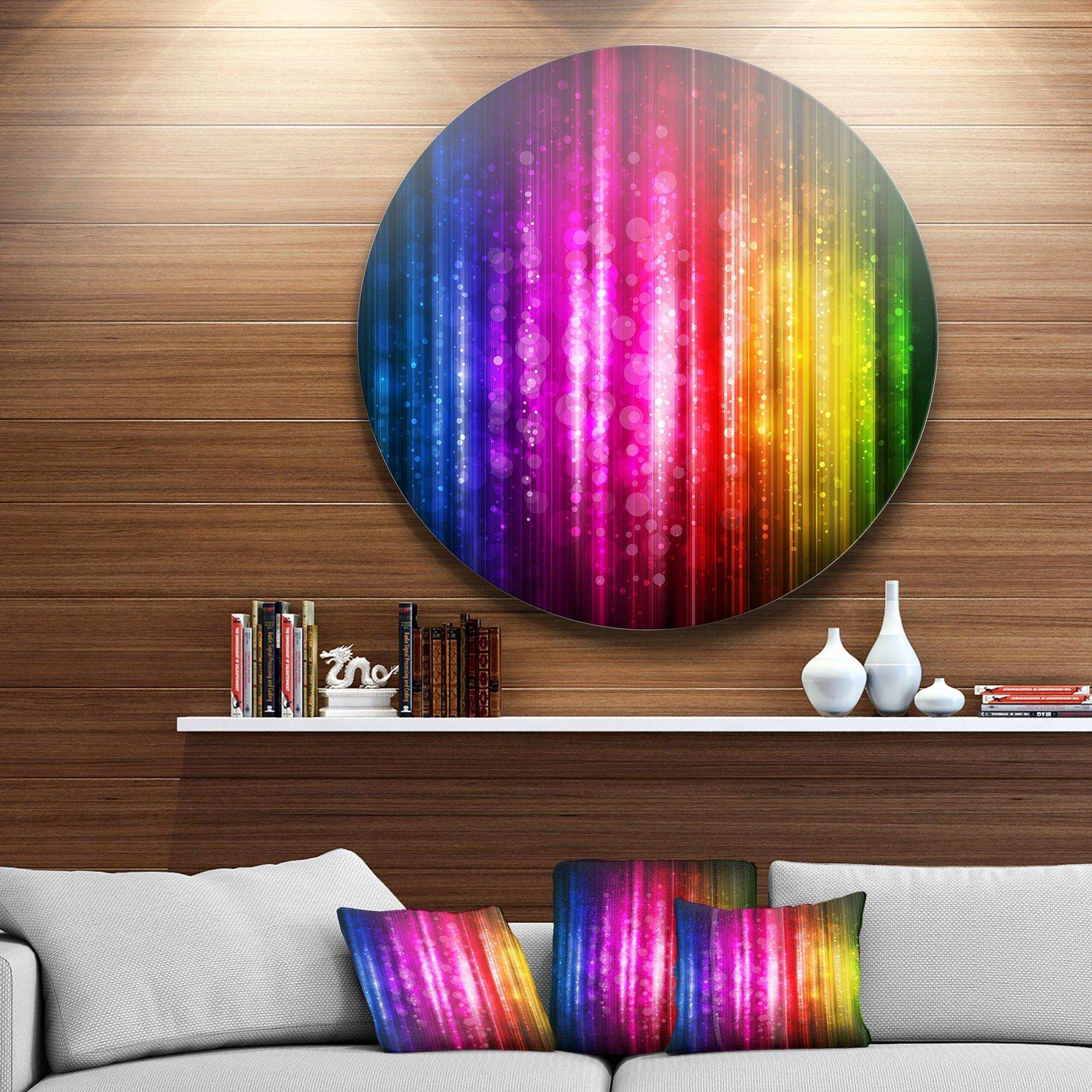 Glowing Background - Abstract Round Metal Wall Art