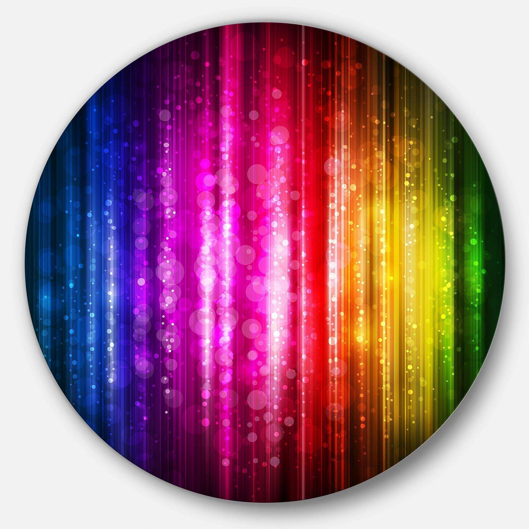 Glowing Background - Abstract Round Metal Wall Art
